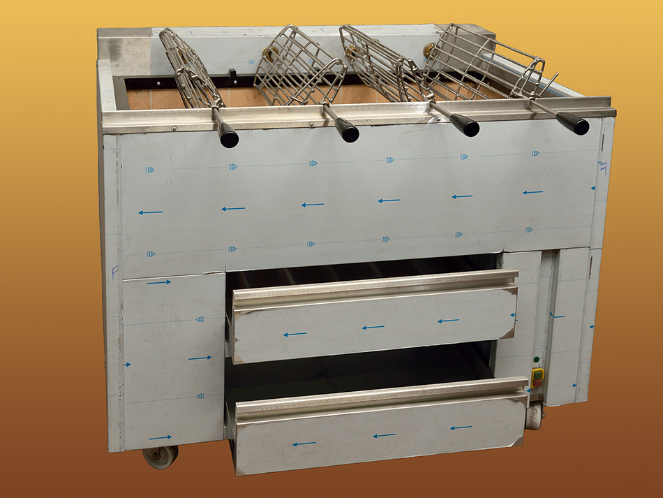 [FHT-BCCHR1394] Barbecue Charbon de Bois à la Portugaise 4 Grilles Rotatifs 1 Fixe