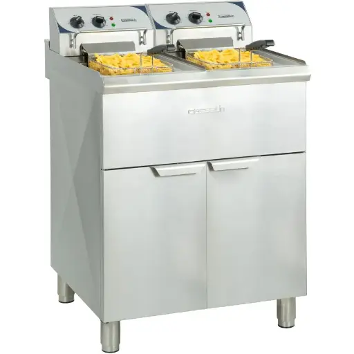 [CSL-FTECPF102TB] Friteuse Électrique 2x10L Sur Armoire Haute Rendement CSL 